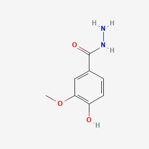 4-Hydroxy-3-methoxybenzohydrazide chemical structure (CAS 100377-63-7)