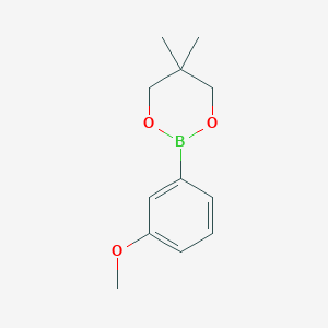 2-(3-Methoxyphenyl)-5,5-dimethyl-1,3,2-dioxaborinane chemical structure (CAS 1003858-50-1)