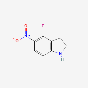 4-Fluoro-5-nitro-2,3-dihydro-1H-indole chemical structure (CAS 1003858-68-1)