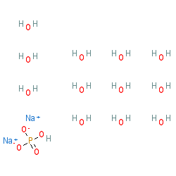 Sodium hydrogen phosphate dodecahydrate chemical structure (CAS 10039-32-4)