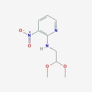 N-(2,2-Dimethoxyethyl)-3-nitropyridin-2-amine chemical structure (CAS 1003947-06-5)