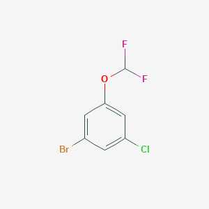 1-Bromo-3-chloro-5-(difluoromethoxy)benzene chemical structure (CAS 1004112-67-7)