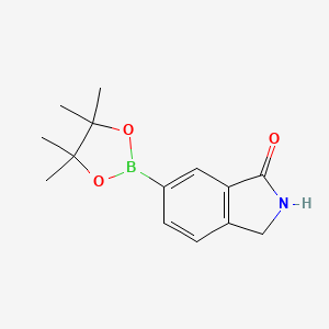 6-(4,4,5,5-Tetramethyl-1,3,2-dioxaborolan-2-yl)isoindolin-1-one chemical structure (CAS 1004294-80-7)