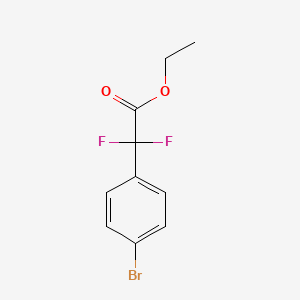 Ethyl 2-(4-bromophenyl)-2,2-difluoroacetate chemical structure (CAS 1004305-97-8)