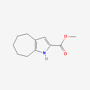Methyl 1,4,5,6,7,8-hexahydrocyclohepta[b]pyrrole-2-carboxylate chemical structure (CAS 100445-46-3)