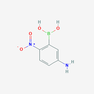 (5-Amino-2-nitrophenyl)boronic acid chemical structure (CAS 100449-87-4)