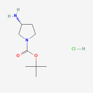 (R)-tert-Butyl 3-aminopyrrolidine-1-carboxylate hydrochloride chemical structure (CAS 1004538-34-4)