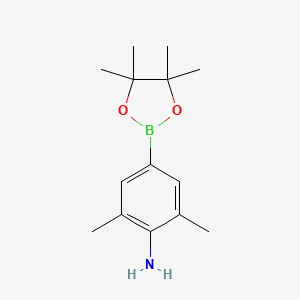 2,6-Dimethyl-4-(4,4,5,5-tetramethyl-1,3,2-dioxaborolan-2-yl)aniline chemical structure (CAS 1004761-68-5)