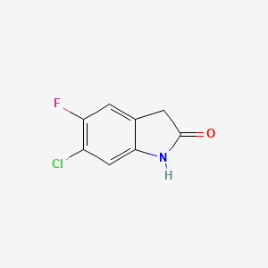 6-Chloro-5-fluoroindolin-2-one chemical structure (CAS 100487-74-9)