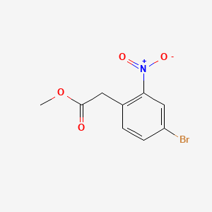 Methyl 2-(4-bromo-2-nitrophenyl)acetate chemical structure (CAS 100487-82-9)
