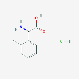 (S)-2-Amino-2-(o-tolyl)acetic acid hydrochloride chemical structure (CAS 1004980-56-6)