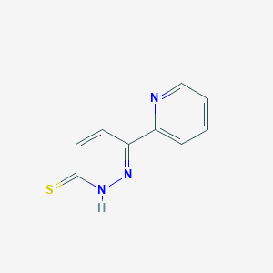 6-(Pyridin-2-yl)pyridazine-3(2H)-thione chemical structure (CAS 1005036-25-8)