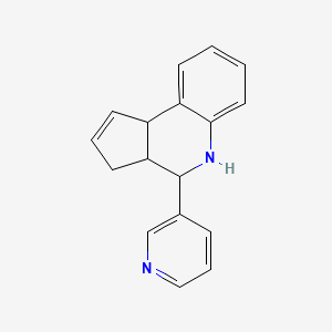 4-(Pyridin-3-yl)-3a,4,5,9b-tetrahydro-3H-cyclopenta[c]quinoline chemical structure (CAS 1005086-69-0)