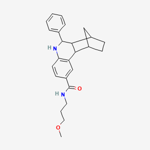 N-(3-Methoxypropyl)-6-phenyl-5,6,6a,7,8,9,10,10a-octahydro-7,10-methanophenanthridine-2-carboxamide chemical structure (CAS 1005095-05-5)
