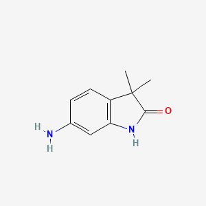 6-Amino-3,3-dimethylindolin-2-one chemical structure (CAS 100510-65-4)