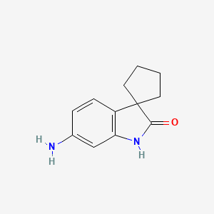 6'-Aminospiro[cyclopentane-1,3'-indolin]-2'-one chemical structure (CAS 100510-66-5)