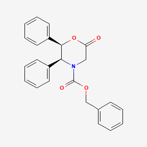 (2R,3S)-Benzyl 6-oxo-2,3-diphenylmorpholine-4-carboxylate chemical structure (CAS 100516-54-9)