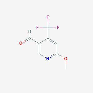 6-Methoxy-4-(trifluoromethyl)nicotinaldehyde chemical structure (CAS 1005171-85-6)