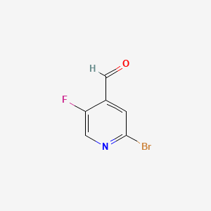 2-Bromo-5-fluoroisonicotinaldehyde chemical structure (CAS 1005291-43-9)