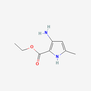 Ethyl 3-amino-5-methyl-1H-pyrrole-2-carboxylate chemical structure (CAS 1005326-26-0)