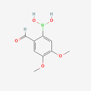 (2-Formyl-4,5-dimethoxyphenyl)boronic acid chemical structure (CAS 1005346-96-2)