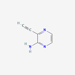 3-Ethynylpyrazin-2-amine chemical structure (CAS 1005349-13-2)
