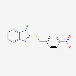 2-((4-Nitrobenzyl)thio)-1H-benzo[d]imidazole chemical structure (CAS 100541-50-2)