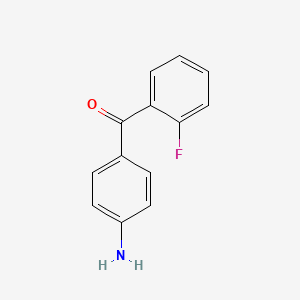 (4-Aminophenyl)(2-fluorophenyl)methanone chemical structure (CAS 10055-39-7)