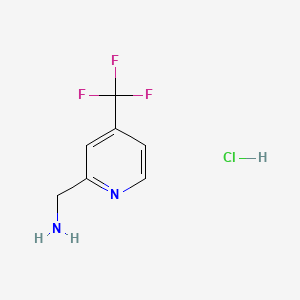 (4-(Trifluoromethyl)pyridin-2-yl)methanamine hydrochloride chemical structure (CAS 1005515-26-3)