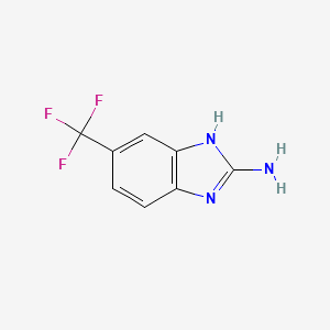 2-Amino-5-(trifluoromethyl)benzoimidazole chemical structure (CAS 10057-46-2)