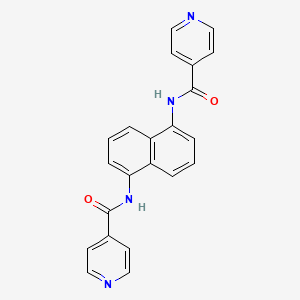 N,N'-(Naphthalene-1,5-diyl)diisonicotinamide chemical structure (CAS 1005758-37-1)