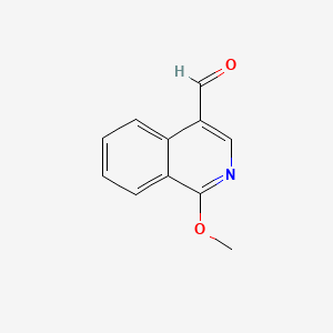 1-Methoxy-4-isoquinolinecarboxaldehyde chemical structure (CAS 1005772-69-9)