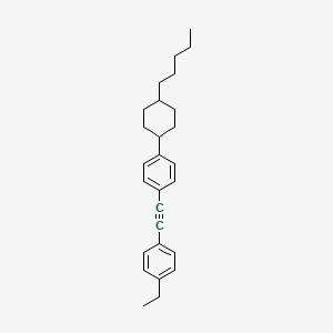 Rel-1-ethyl-4-((4-((1s,4r)-4-pentylcyclohexyl)phenyl)ethynyl)benzene chemical structure (CAS 100582-74-9)