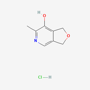 6-Methyl-1,3-dihydrofuro[3,4-c]pyridin-7-ol hydrochloride chemical structure (CAS 1006-21-9)