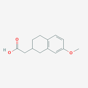2-(7-Methoxy-1,2,3,4-tetrahydronaphthalen-2-yl)acetic acid chemical structure (CAS 100612-67-7)