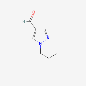1-Isobutyl-1H-pyrazole-4-carbaldehyde chemical structure (CAS 1006333-32-9)