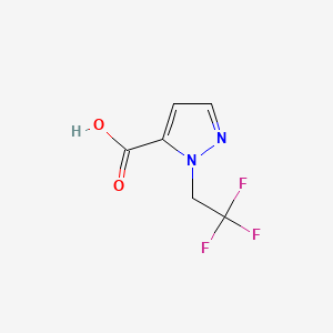 1-(2,2,2-Trifluoroethyl)-1H-pyrazole-5-carboxylic acid chemical structure (CAS 1006340-71-1)