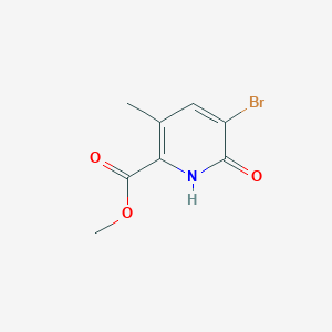 Methyl 5-bromo-3-methyl-6-oxo-1,6-dihydropyridine-2-carboxylate chemical structure (CAS 1006365-26-9)