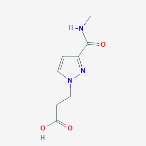 3-(3-(Methylcarbamoyl)-1H-pyrazol-1-yl)propanoic acid chemical structure (CAS 1006435-13-7)