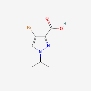 4-Bromo-1-isopropyl-1H-pyrazole-3-carboxylic acid chemical structure (CAS 1006451-37-1)