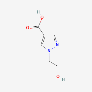 1-(2-Hydroxyethyl)-1H-pyrazole-4-carboxylic acid chemical structure (CAS 1006469-47-1)