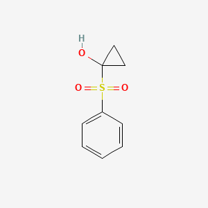 1-(Phenylsulfonyl)cyclopropan-1-ol chemical structure (CAS 1006613-82-6)