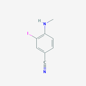 3-Iodo-4-(methylamino)benzonitrile chemical structure (CAS 1006727-97-4)