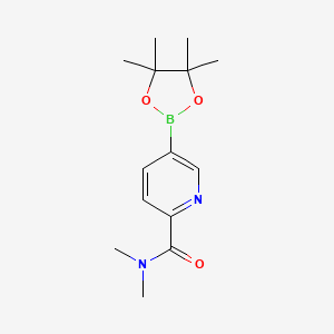 N,N-Dimethyl-5-(4,4,5,5-tetramethyl-1,3,2-dioxaborolan-2-yl)picolinamide chemical structure (CAS 1006876-27-2)