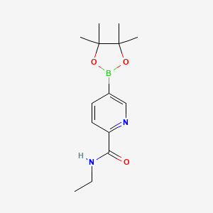 N-Ethyl-5-(4,4,5,5-tetramethyl-1,3,2-dioxaborolan-2-yl)picolinamide chemical structure (CAS 1006876-28-3)
