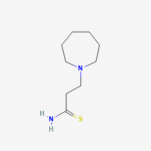 3-(Azepan-1-yl)propanethioamide chemical structure (CAS 100705-02-0)