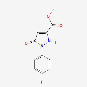 Methyl 1-(4-fluorophenyl)-5-hydroxy-1H-pyrazole-3-carboxylate chemical structure (CAS 1007073-76-8)