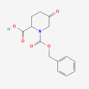 1-((Benzyloxy)carbonyl)-5-oxopiperidine-2-carboxylic acid chemical structure (CAS 100711-68-0)