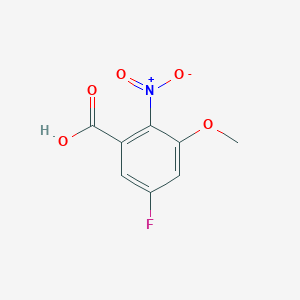 5-Fluoro-3-methoxy-2-nitrobenzoic acid chemical structure (CAS 1007113-04-3)