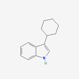3-Cyclohexyl-1H-indole chemical structure (CAS 100717-32-6)